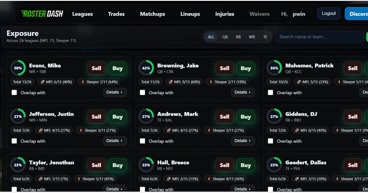 RosterDash tweet media