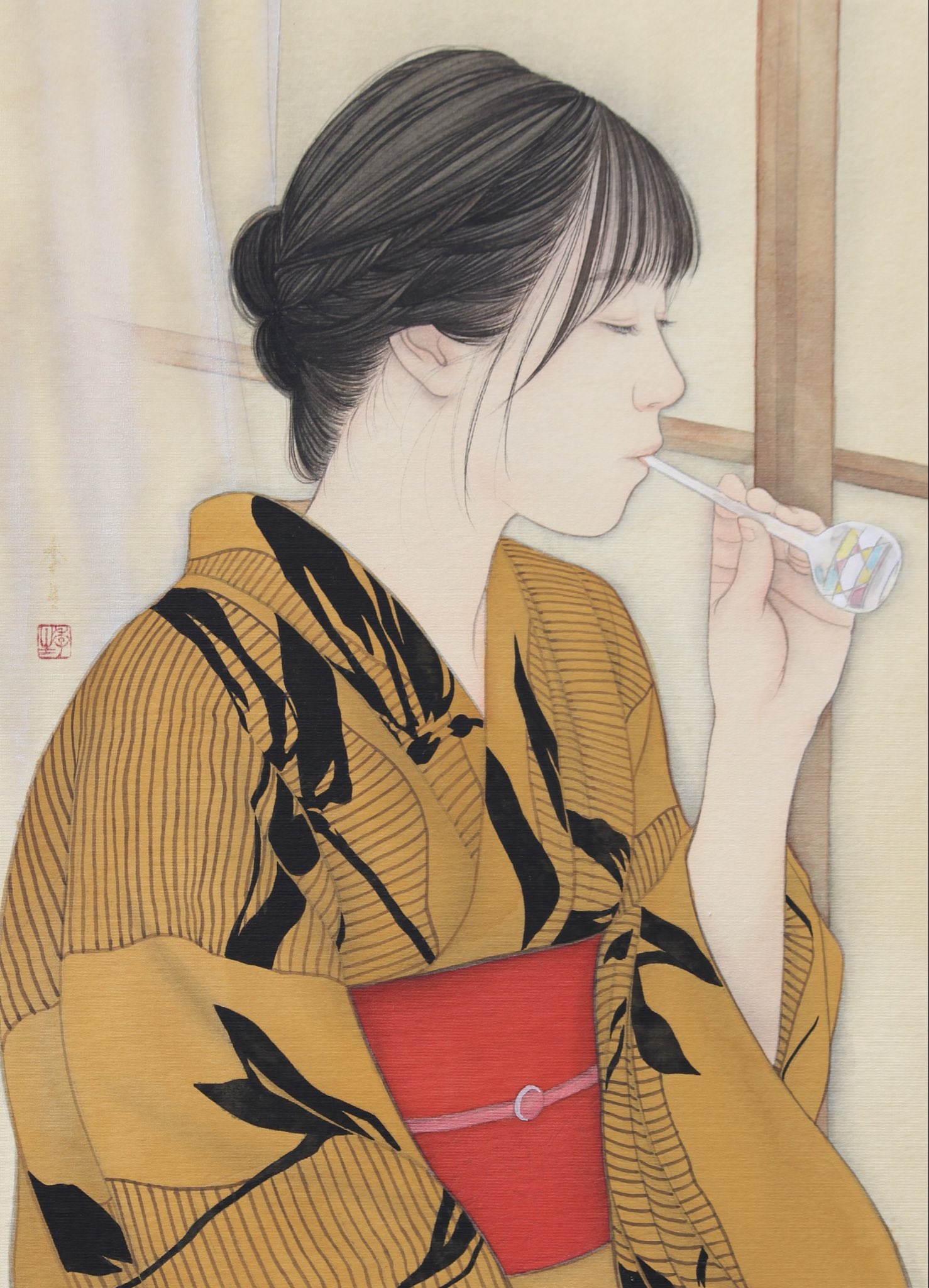 るるがおう初個展「Selfie Girl」当選商品：直筆色紙A『ブラウス』 るる様専用がおう初個展「Selfie Girl」当選商品：直筆色紙A