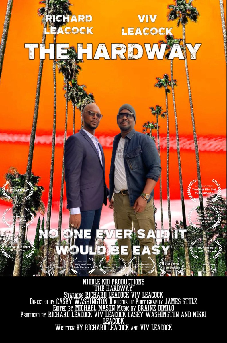 🎬 Exciting news! The Hardway has been nominated at the IMDb-qualifying LA Indies Film Festival! 🙌 Huge thanks to the festival for the recognition and support. Winners announced October 6th—fingers crossed! 🤞✨ <a href="/VivLeacock/">Viv Leacock</a> 

#TheHardway #LAIndies #FilmFestival #Nominee