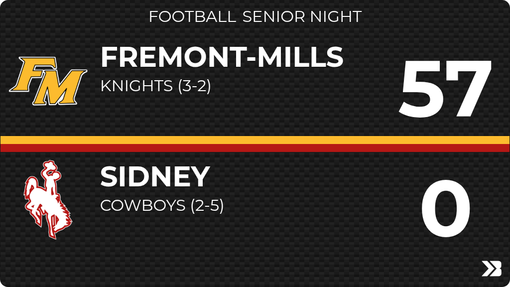 Football (Varsity) Score Posted - Sidney Cowboys lose to Fremont-Mills Knights 57-0. gobound.com/ia/ihsaa/footb…