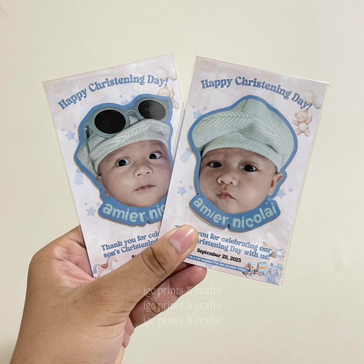 40pcs. bubble head ref magnet 
~ shipped to batangas 

───── ⋆⋅☆⋅⋆ ─────  

thank you for trusting JGC! 💙 

also available: 
- photocards 
- photostrips 
- ref magnets 
- hand banner 
- others  

dm us to inquire! 📩 

📍Pasig City

#printingservices