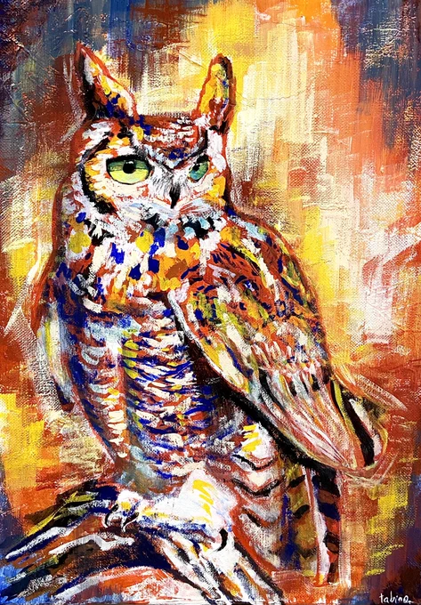 可愛いくもあり凛々しくもある、そんなミミズクになりました。少し間を空けて見て加筆が必要そうならしていきます。