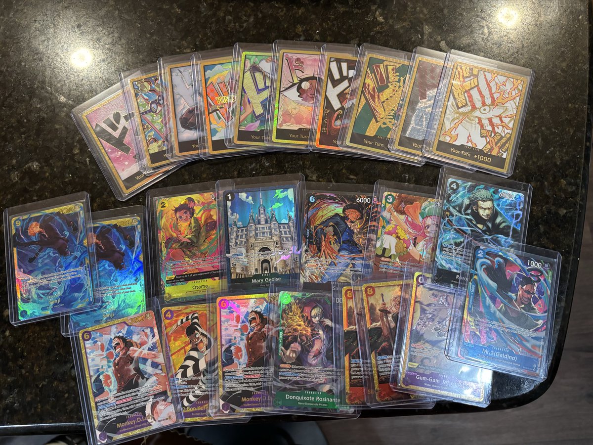 I pulled the golden don god pack in one of my prb boxes :,) i love one piece!!!!!! #OnePieceTCG