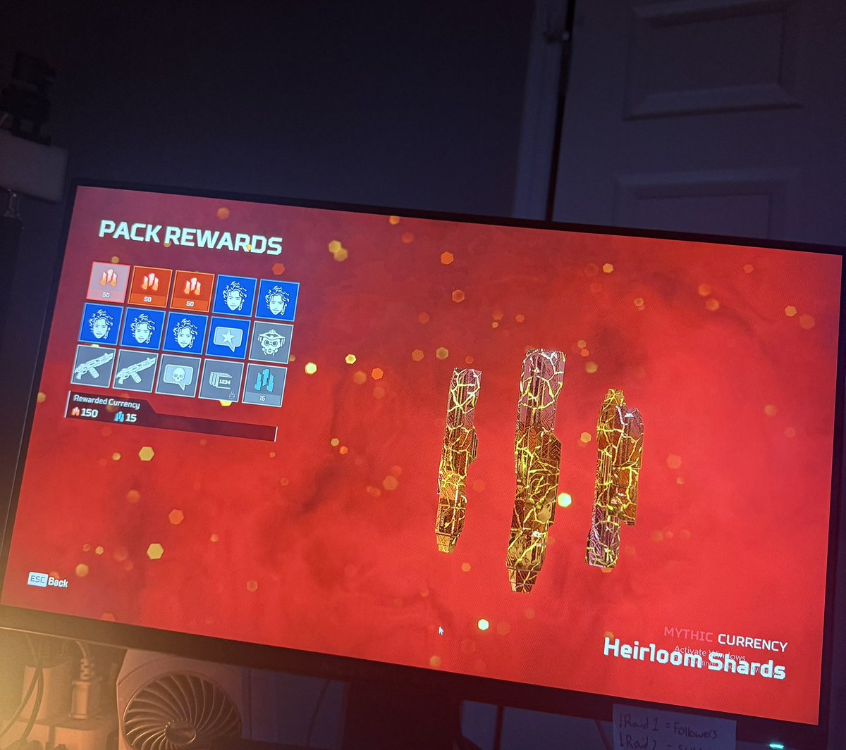 just packed heirloom shards #ApexLegends