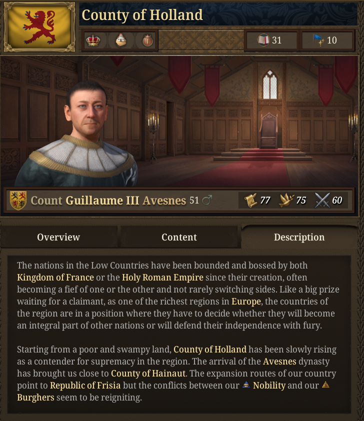 nekotei_m's tweet image. #EU5 #ProjectCaesar
Tinto Flavour#41は低地諸国固有コンテンツの紹介
forum.paradoxplaza.com/forum/develope…

■歴史的背景
‣古くは7世紀の半ばごろにフリースラント王国が成立していたが、フランク王国に征服され、のち一部は神聖ローマ帝国の影響下となった…