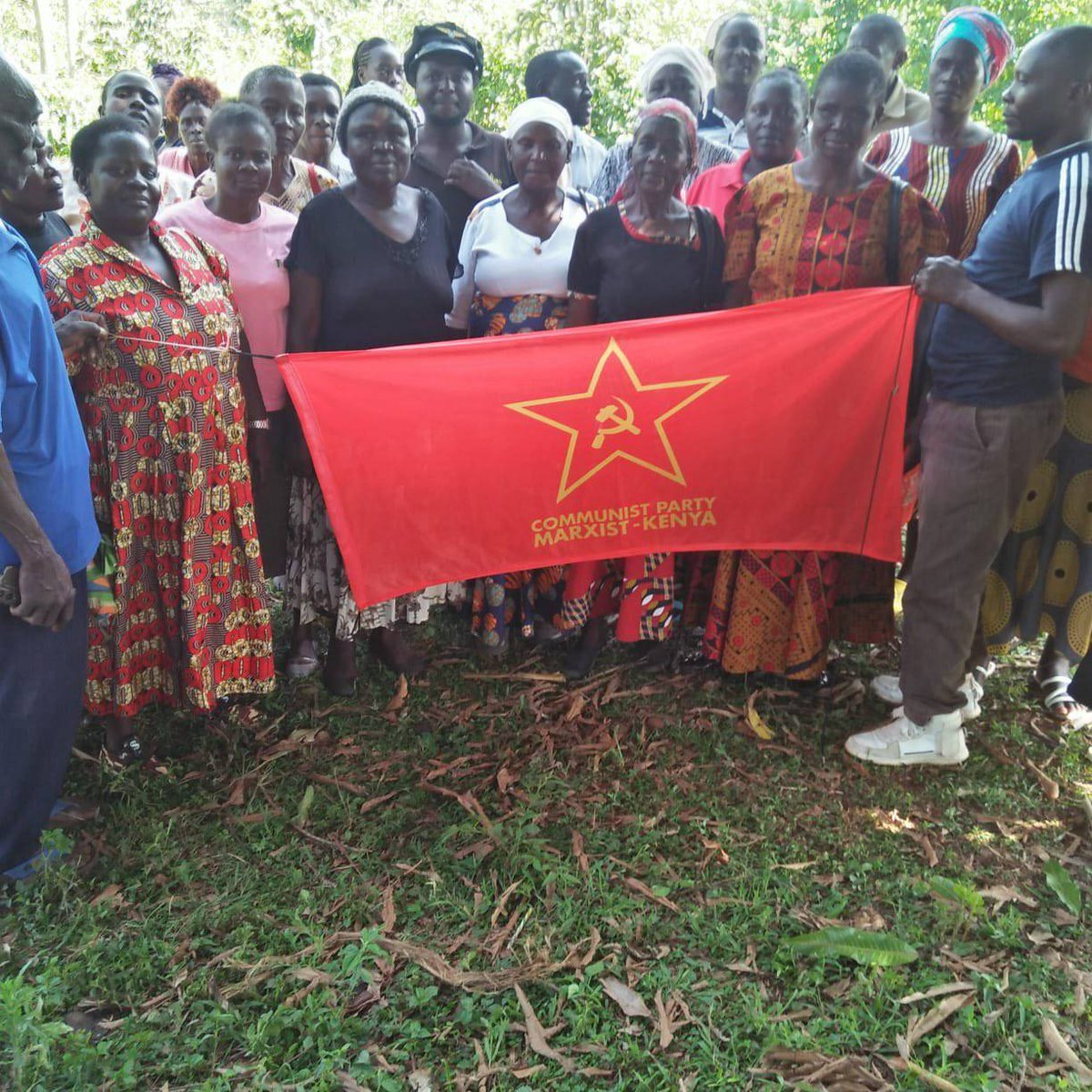 The sickle in our party flag represents the power of the peasants in Kenya and their vital role they play towards the emancipation of the country from imperialism,our goal is to make it a reality through the national democratic revolution