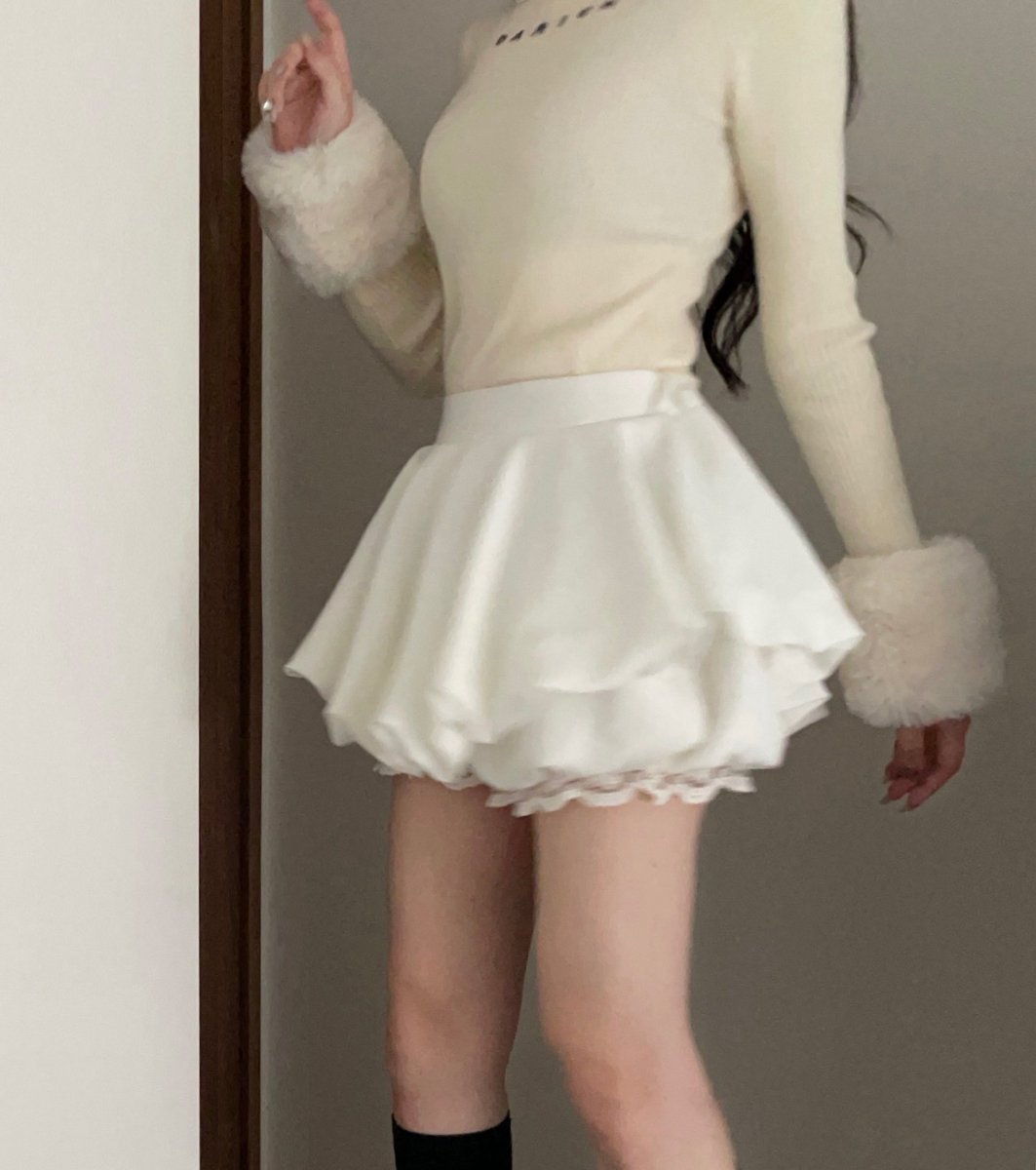 理想のバルーンスカート完成。 ✔︎かぼちゃパンツを仕込んだ立体設計