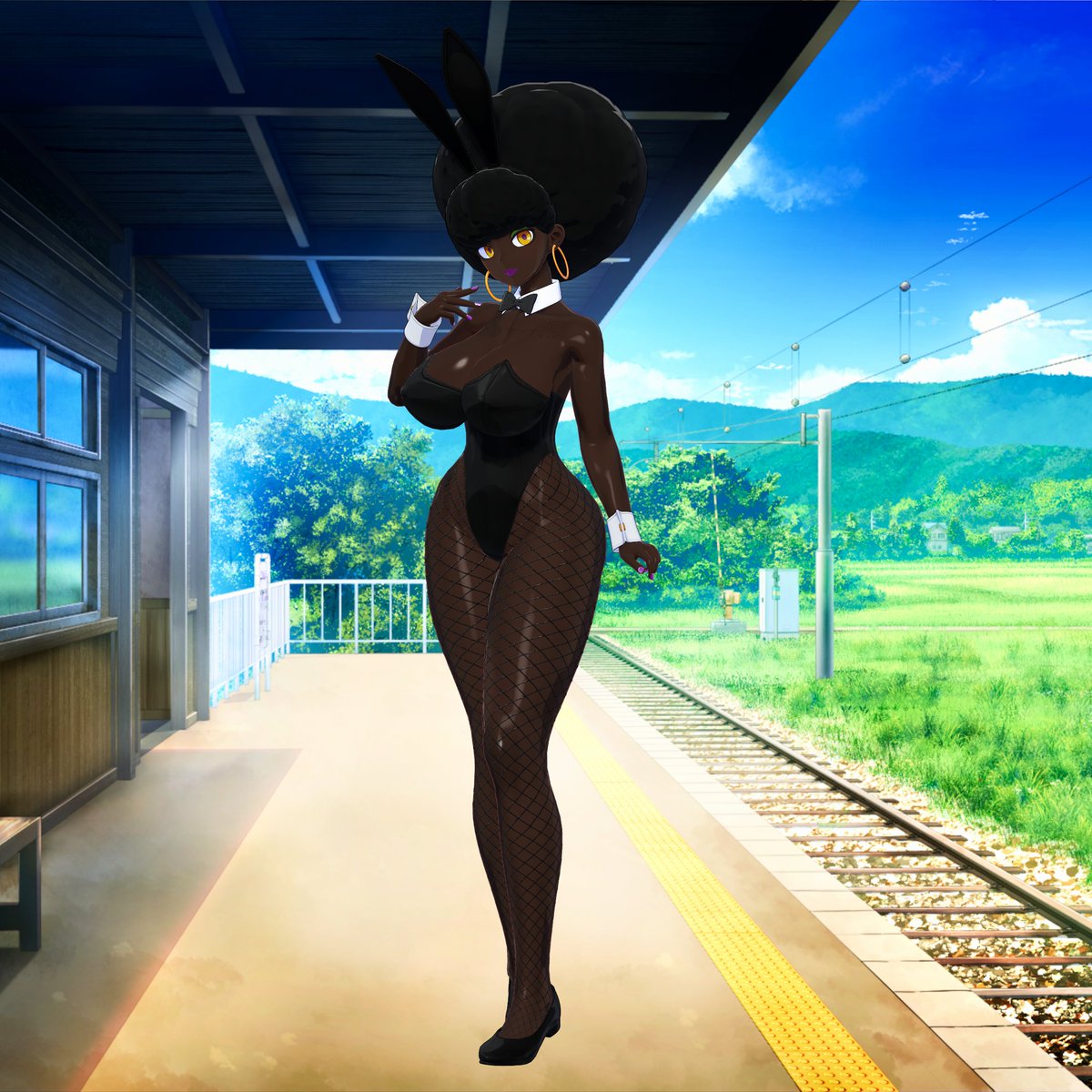 伝統的な足の長さはむっちり高身長黒人キャラだといい感じに見える
逆に細身低身長日本人キャラを作るのがむずい
＃アイコミ