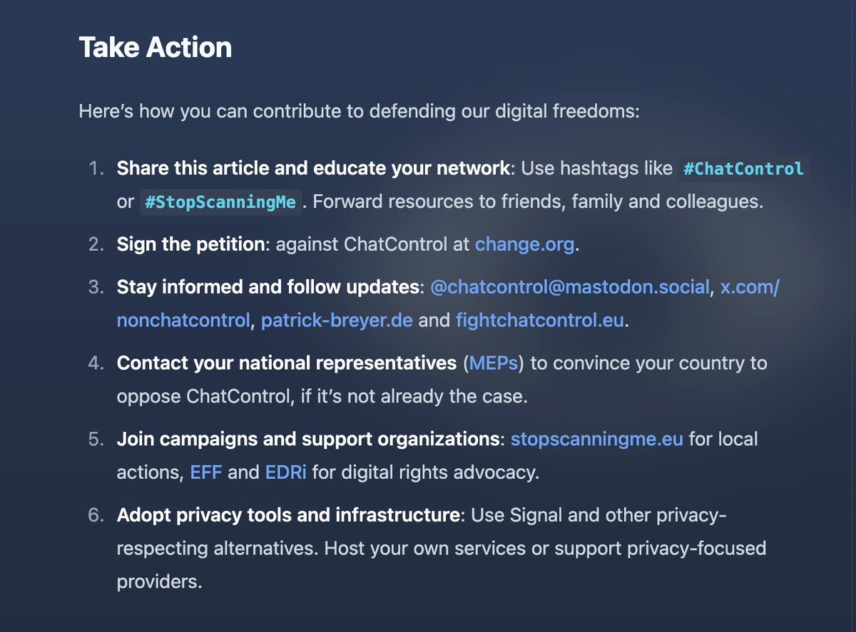 oskarth's tweet image. If everyday people understood what Chat Control is and what the consequences of it are they'd be horrified. Tell your family and friends.