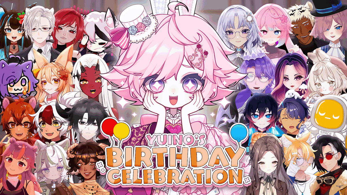 🩷Birthday Party Announcement🩷
I would like to invite you to my 12 hour birthday party/stream! Please join me for some fun games and great company tomorrow at 12pm PDT! I can't wait to celebrate my first birthday as a vtuber with you all~