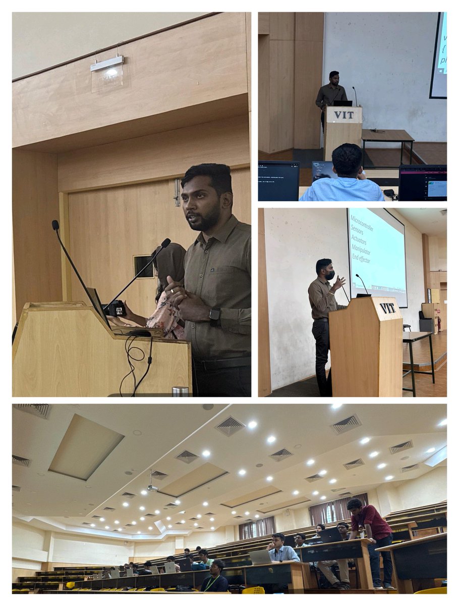 RoboRAM7's tweet image. The 1-Day Workshop on AI & ML in Robotics at VIT Vellore during Gravitas was a great success! 🚀 Organized by Dr. Charanya & her student team, the session gave participants hands-on exposure to the future of intelligent robotics. 🤖
#AI #ML #Robotics #Gravitas2025