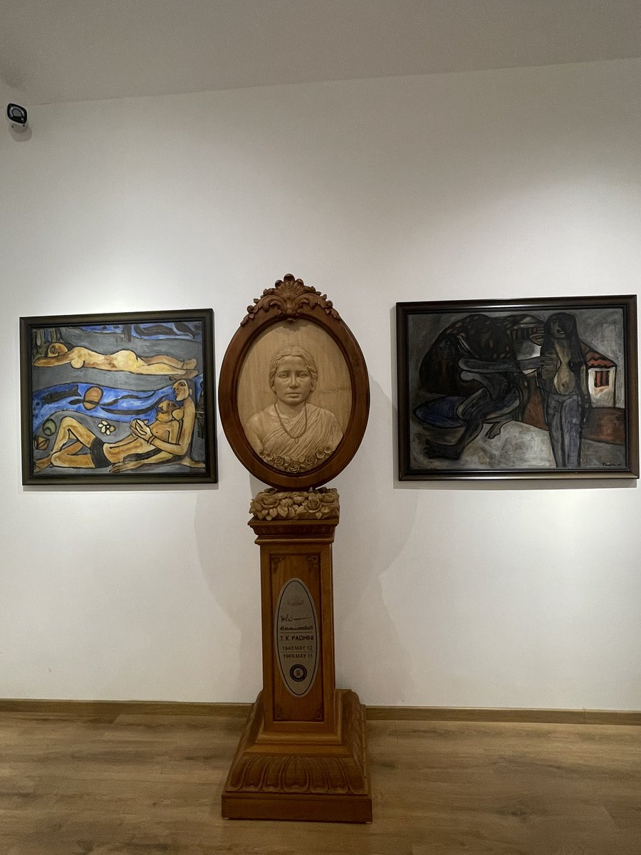 A beautiful display of art by Artist Late Padmini at the Durbar Hall and Art Gallery in Kochi🇮🇳