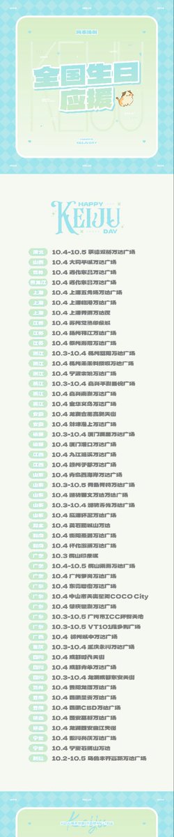 KeijuWillTree's tweet photo. 【2025KeijuBirthday Ad.】

 Birthday wish ads in 40 cities in China.

Date:10.4
*Some advertisements are longer.
10.4 is one day of China's National Day, and these blessings will be seen by many people.

#Keiju #케이주 #케이주데이_1004퍼센트_충전완료 #KickFlip https://t.co/UAhQHWU5Pd