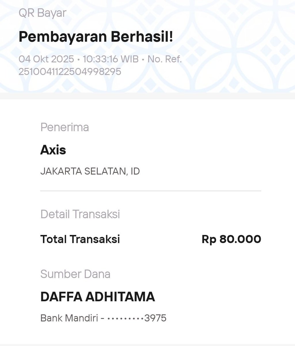 200423d's tweet photo. @AXISgsm halo min aku beli kuota kenapa ga masuk masuk ya dari tadi, belinya lewat axisnet https://t.co/egcWKWtEIi
