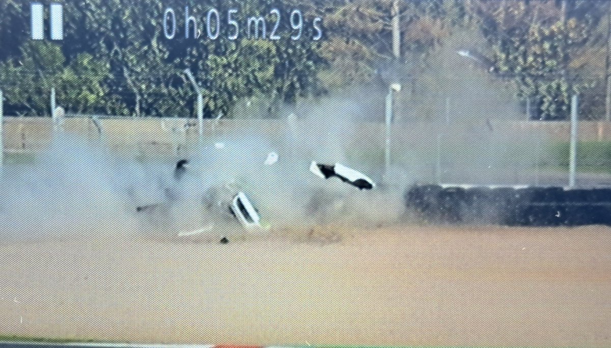 I have never known a more destructive run up to a British GT round

Another Mahiki Racing car trashed. Bits of the car thrown over the fence. Driver Ok

#BritishGT