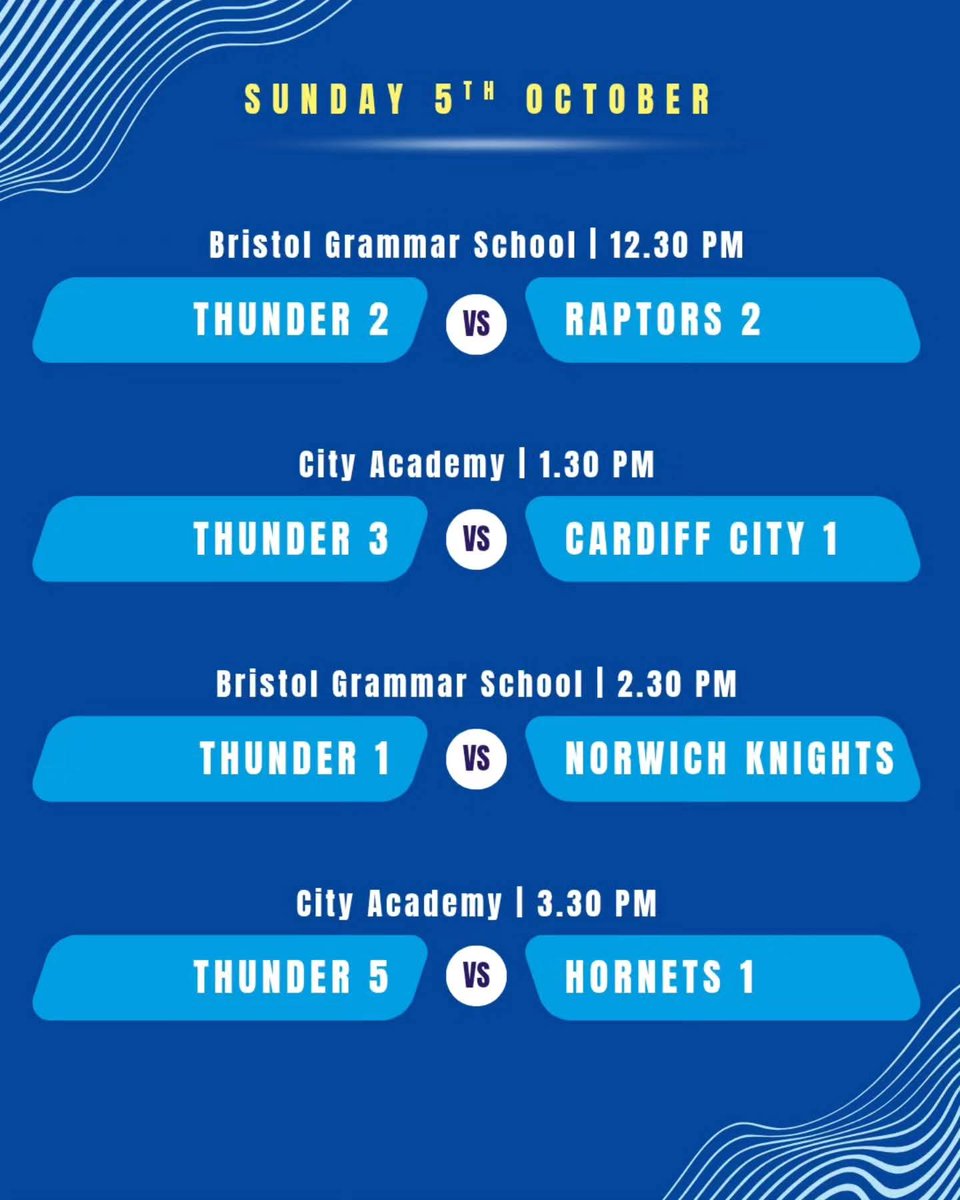After 1s got us off to a flying start last week, 2s, 3s &amp; 5s start their seasons tomorrow. 2s &amp; 1s <a href="/GrammarSports/">Bristol Grammar School Sports Facilities</a> from 12, 3s &amp; 5s <a href="/CABSportsCentre/">City Academy Sports</a> from 1. <a href="/korfballleague/">England Korfball League</a> <a href="/WRL2324/">WRL Korfball</a> <a href="/swkakorf/">SWKA Korf</a> <a href="/swsportsnews/">South West Sports News</a>