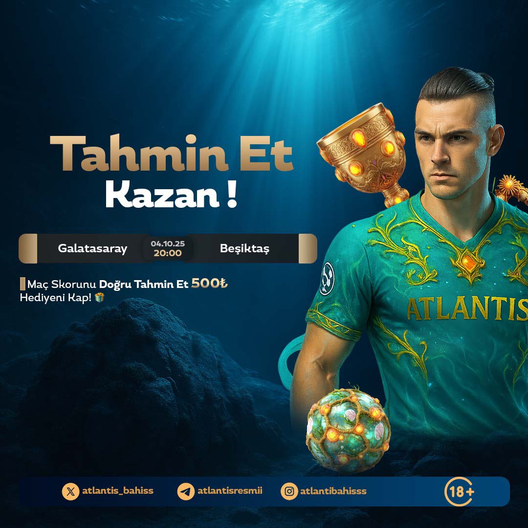 🔥Atlantisbahis’de Dev Derbi Heyecanı!

💸 Galatasaray - Beşiktaş maçının skorunu tahmin et 500₺ hediyeni kap!

📲 Hashtag #atlantisbahis ile kullanıcı adını ve tahminini yaz, 3 arkadaşını etiketle ve RT FAV Yap‼️ #derbi #Gaza #Galatasaray