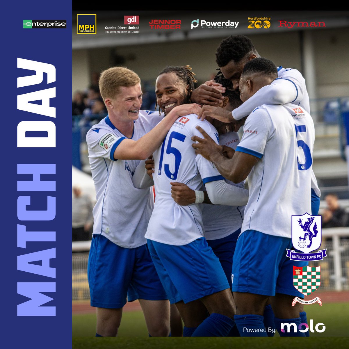 MATCHDAYY!!

🆚 Chesham United
⏰ 15:00
📍 The Meadow
🎤 Live Commentary available at etfc.london

#UpTheTown