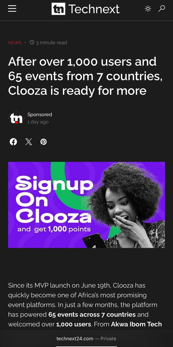 raphael_eyerin's tweet photo. 1,015 @useclooza users, 65 events since our MVP launch on the 19th of June, we are ready for more.
Please create your next event on https://t.co/pM5LlBO9T2
#events #eventsmanagement #TICKET #ticketing https://t.co/CxilBNzuTY
