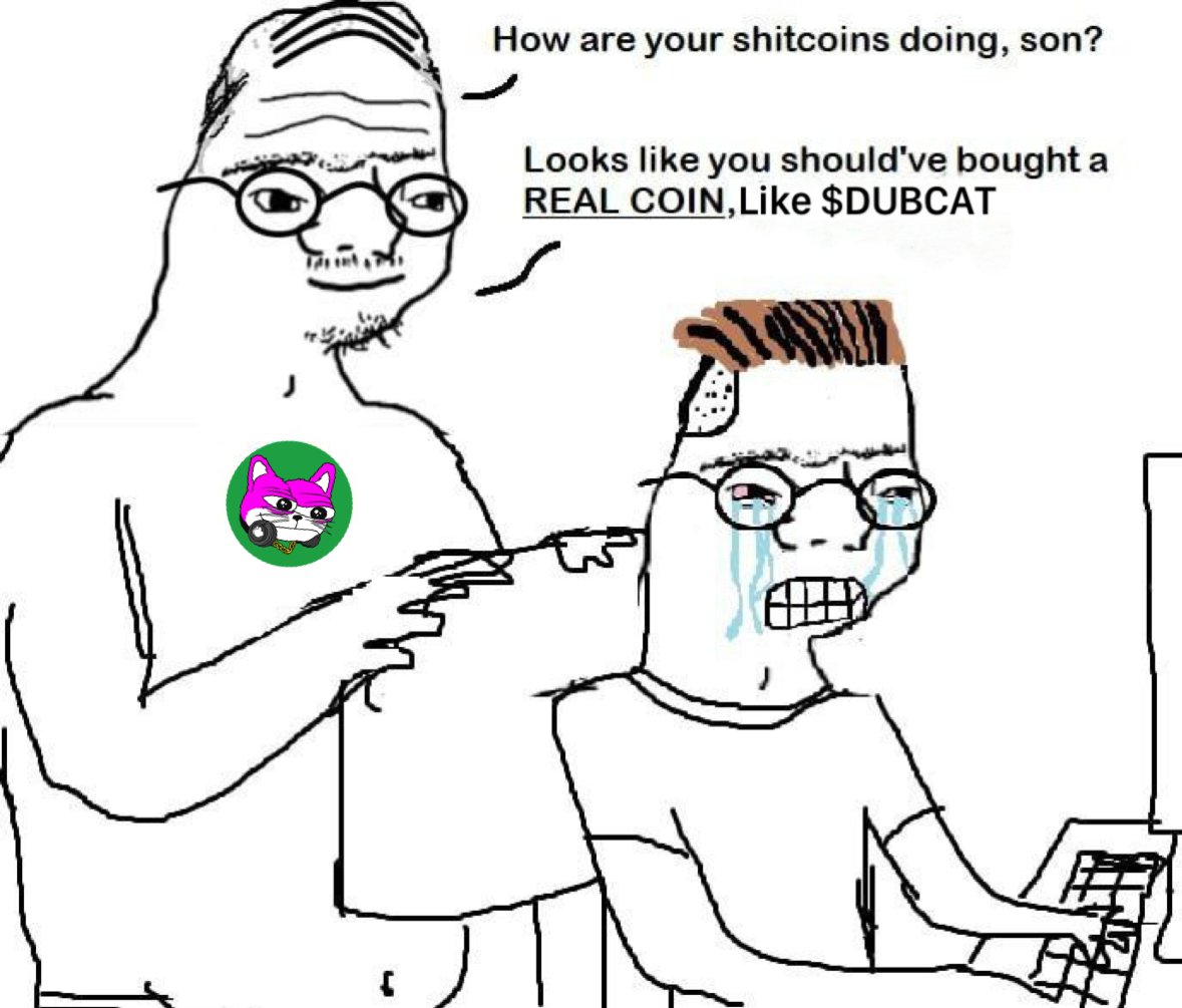 DubcatCTO's tweet image. SELL YOUR SHITCOINS

Get some pussy instead 🐱 

$DUBCAT #Caturday 
7woCERDM7WV4XaBLfdGwvHBX3EJHQqp8XjArrgSFKkpL
