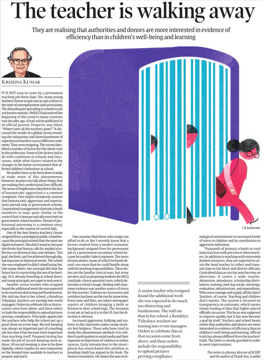 Are we entering a new age where teachers’ autonomy is being eroded? 

An interesting piece on why teachers are walking away from schools.