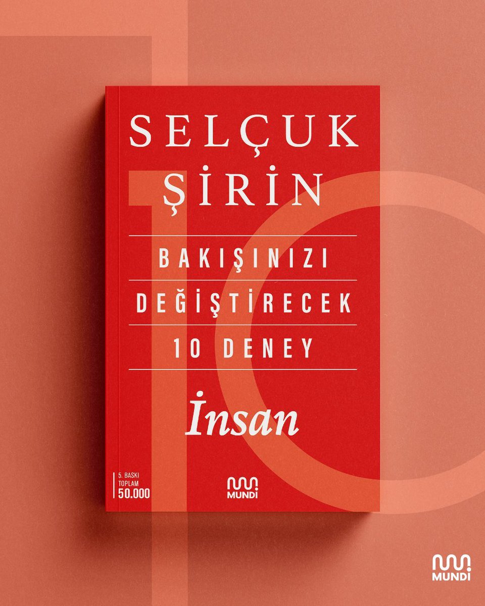 Prof. Dr. Selçuk Şirin’den psikoloji alanında kült olmuş araştırmalardan yola çıkarak insana bakışımızı değiştirecek bir kitap…

“Bakışınızı Değiştirecek 10 Deney” serisinden “İnsan”a canyayinlari.com/mundi adresimizden göz atabilirsiniz.
<a href="/SelcukRSirin/">Selçuk Şirin</a>