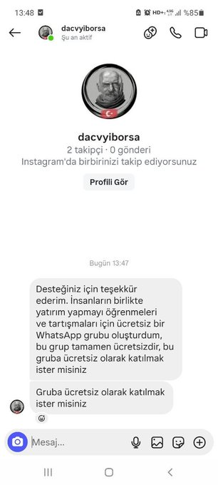 DAYIIBORSA's tweet photo. 🔴 ÖNEMLİ !

Dostlarım, bu şerefs!zler bitmiyor. Hangisini engelleyeceğiz şaşırdık. İnstagram'da da fake hesaplar açıp size yazıyorlar dikkat edin. Whatsapp grubuna ekliyorlar ve sonra para istiyorlar.

BENİM WHATSAPP GRUBUM YOK. KİMSEYE DE YAZIP PARA İSTEMEM. https://t.co/3VuM3nCUFQ
