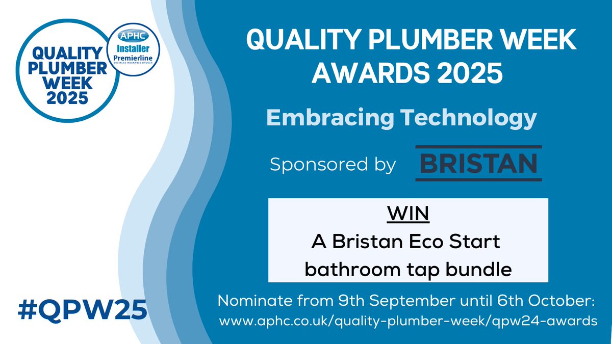 The Association of Plumbing & Heating Contractors (@aphc_uk) on Twitter photo Do you use technology to streamline work and improve productivity or do you support customers with smart systems or energy-efficient solutions?
Nominate yourself for our 'Embracing Technology' Quality Plumber Week award sponsored by <a href="/BristanGroup/">Bristan Group</a> 💻
zurl.co/Tqh4l Do you use technology to streamline work and improve productivity or do you support customers with smart systems or energy-efficient solutions?
Nominate yourself for our 'Embracing Technology' Quality Plumber Week award sponsored by <a href="/BristanGroup/">Bristan Group</a> 💻
zurl.co/Tqh4l
