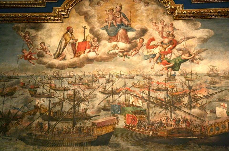 Guille_Nicieza's tweet image. Tal día como hoy, 7 de octubre de 1571, la flota de la Liga Santa vencía a la flota otomana en el golfo de Patras. &quot;La más memorable y alta ocasión que vieron los pasados siglos, ni esperan ver los venideros&quot;. Una de las grandes batallas navales de la Historia: Lepanto.