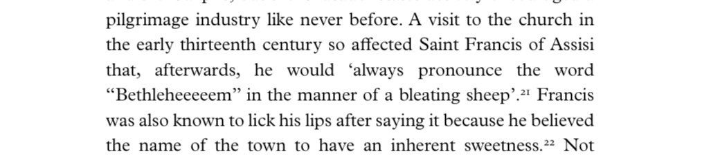 The Feast Day today of Francis of Assisi, he features in Twelve Churches with a description of the intensely annoying ticks he picked up in a visit to Bethlehem.