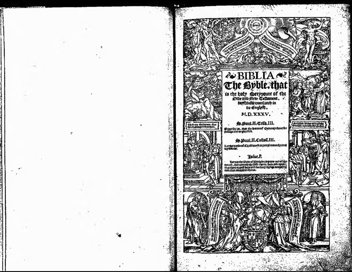 BritishHistorym's tweet image. #onthisday 4 October 1535 – The Coverdale Bible is printed, with translations into English by William Tyndale &amp;amp; Myles Coverdale.

#thebible
