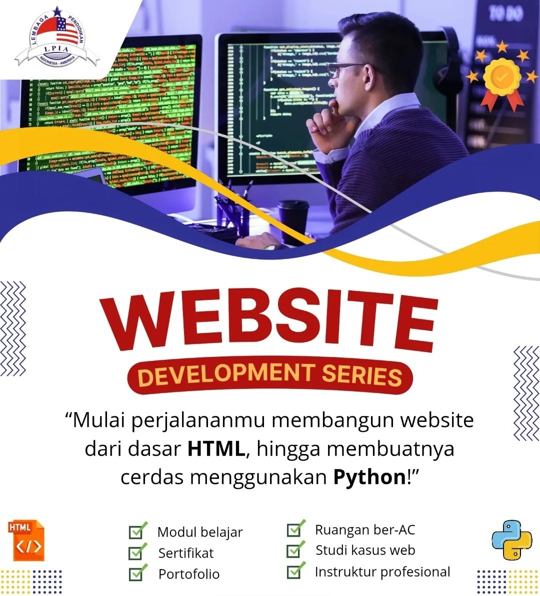 _eunoctha91's tweet image. 🚀 Mau jago bikin website dari nol?
Belajar mulai dari HTML sampai bikin website pintar pakai Python!
✅ Modul belajar
✅ Sertifikat
✅ Portofolio nyata
📢 Kuota terbatas, daftar sekarang!
👉 wa.me/6281317456202
#KursusPhyton #KursusCoding #KelasCoding #BelajarPython