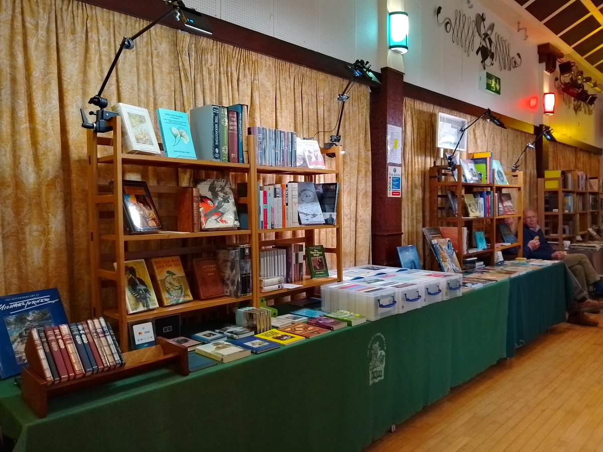 It's whipping up a storm outside but we're here and all set up at the Hornby Book Fair. All being well and the River Wenning doesn't engulf us we'll here from 10am till 4pm today Saturday, 4th October.