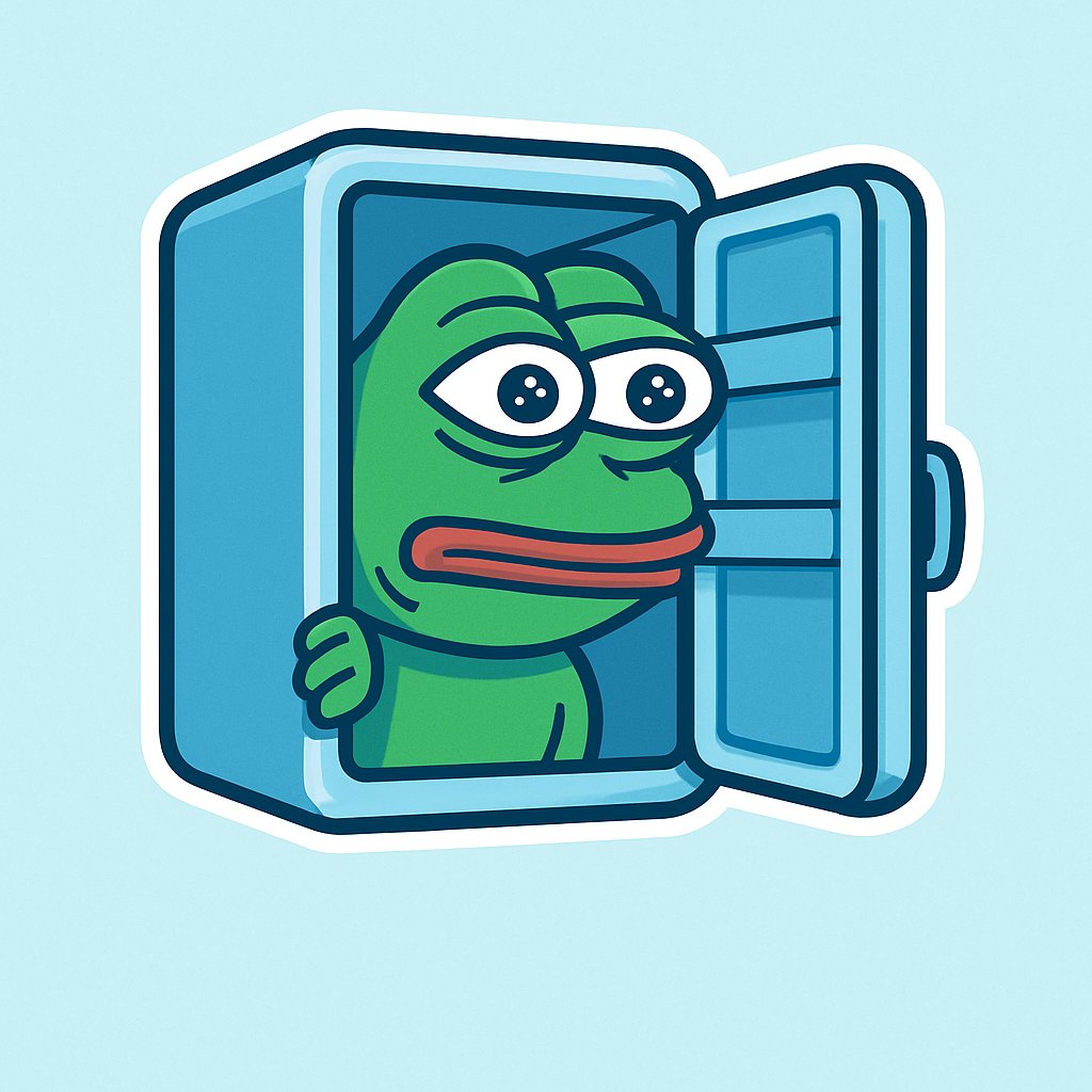 ZcoForSol's tweet photo. Markets melting? Don’t panic. ❄️
Just open the $FRIDGE. 🧊🐸
Stay cool, stay $FRIDGE.

We’re the Fridgers
The only ones who chill when everyone else burns. 🧊🔥
Our bags are cold, our memes are colder.

Every mème is a new flavor in the fridge. 🍦 https://t.co/CNqLPa8qeW