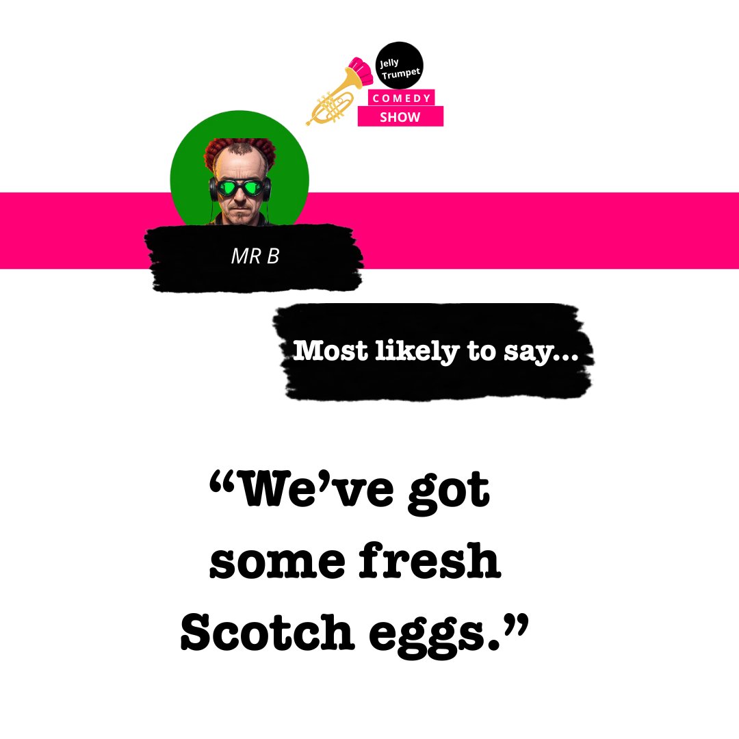 JellyTrumpet's tweet image. Mr b is fuelled mainly by strong coffee. He also enjoys feeding his good friend Mr Jim (with Scotch Eggs mainly).

What a way to run a podcast...

#ComedyPodcast #ScriptedComedy #PodcastHumor #FunnyPodcast #ComedyShow