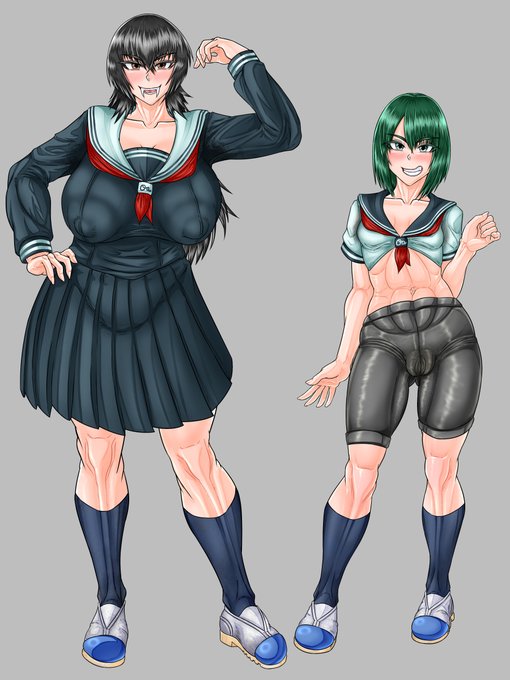 【R-18】3年ほど前から超不定期投稿中の授業抜け出しシリーズ(仮)の、穴役2人の立ち絵を作りました。 