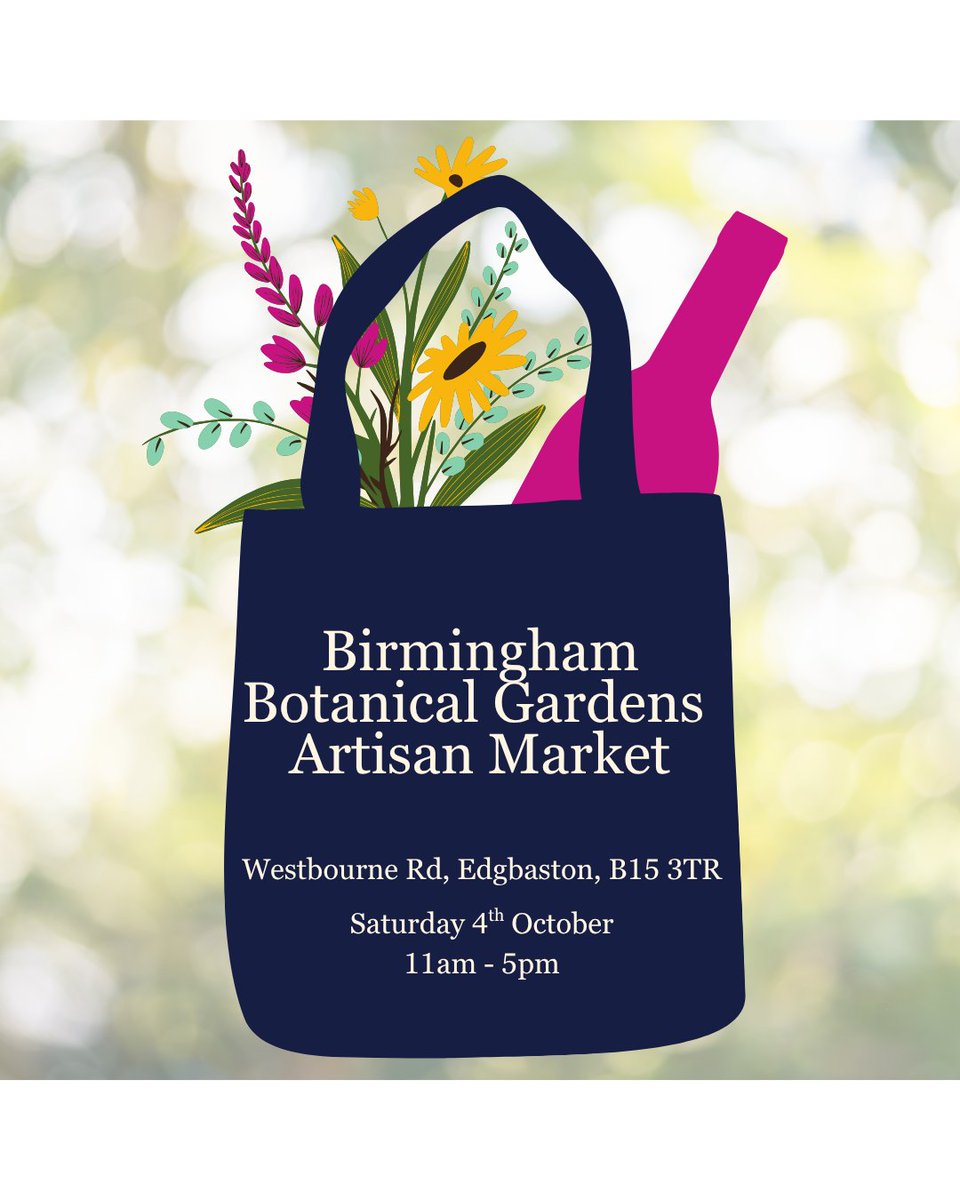 ngeorgeltd's tweet photo. The brilliant Artisan Market is back at Birmingham Botanical Gardens today!

On between 11am and 5pm, this event has something for everyone - home décor, jewellery, skincare and artisan treats. 

We can't wait! ✨🛍️

@birminghamartisanmarkets #botanicgardens #brum #edgbaston https://t.co/SBIqtebEEF