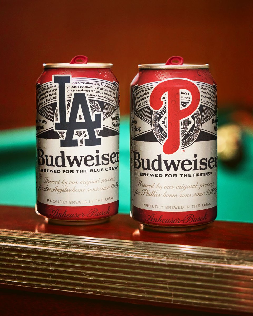 budweiserusa's tweet image. Heavyweight matchup @Phillies @Dodgers. Who ya got?