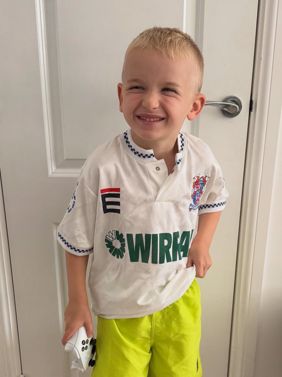 When he finds your 1991 vintage and spotless cup final shirt and wants to wear it. <a href="/TranmereRovers/">Tranmere Rovers FC</a>