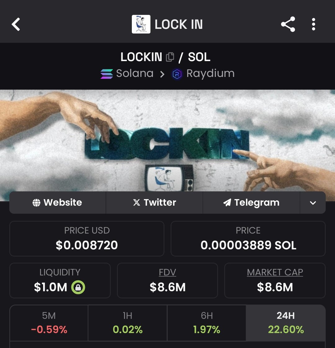 micky_sol0's tweet photo. $LOCKIN IS FULLY COOKED 🔥
READY TO DETONATE 💣

@binance HINTS ARE CLEAR 👀
#100x COMING JUST LIKE $PNUT BEFORE TAKEOFF 🚀

@LockinONCHAIN
DON’T MISS THIS MAIN SHOW 🎬

#LockinGem  #CultCommunity #BinanceListingSoon https://t.co/1zhVAVtkMf