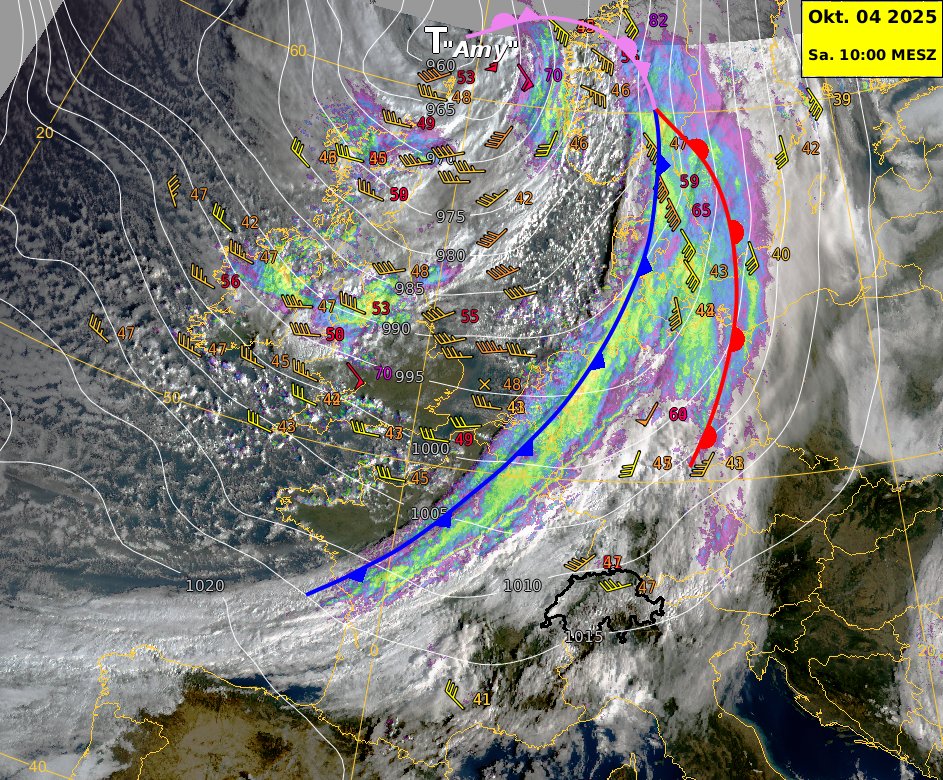 meteoschweiz's tweet image. Sturmtief #Amy sorgte auf den Britischen Inseln für Sturm- und Orkanböen, so wurden z.B. in Tiree 🏴 96 mph (>150 km/h) gemessen. Am Nachmittag erfasst die zum Tief gehörende Kaltfront die Schweiz, dabei frischt der Wind ebenfalls stark auf. #Warnungen 👉 meteoschweiz.admin.ch/service-und-pu…