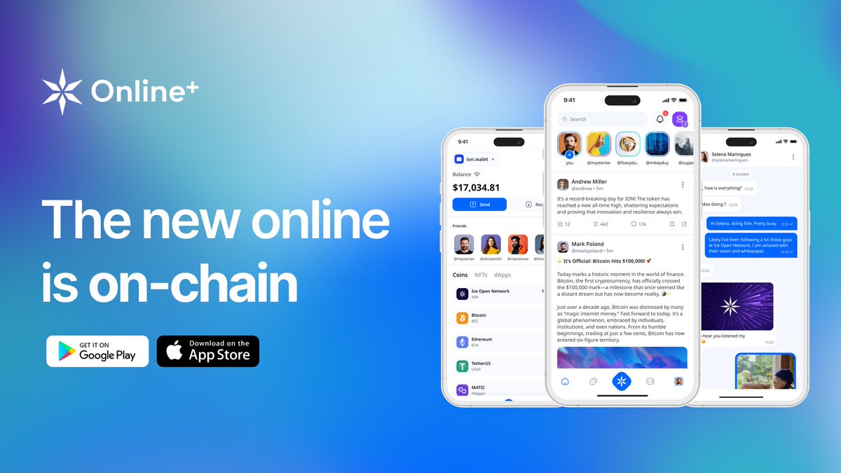 Online+ is a new social media platform owned by ice just like x (twitter) and Instagram and has it own crypto wallet where you can earn money by engagement 
Follow the link below don't be left out 🎱
online.io/@bisallahjr

#ICE #Ion 
<a href="/ice_blockchain/">Ice Open Network</a>