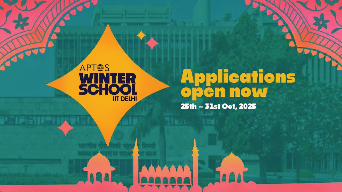 aptos_ind's tweet image. Aptos Winterschool applications are live!
📍 IIT Delhi | 📅 Oct 25–31
Founders + creators come together for the biggest Aptos founder program in India
7 days to build, learn, and scale.
Top projects will be fast-tracked to the global stage with a chance to secure up to…