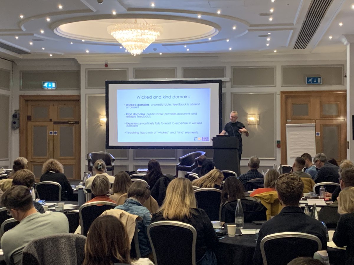Our second session on the ELP launch conference this morning is the very knowledgeable <a href="/DavidDidau/">David Didau</a> creating the conditions for teachers to thrive by implementing intelligent accountability. 
#ELPYear6launch