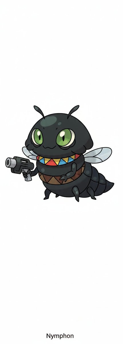 sergioelputocr1's tweet image. ¿¡Mrs Mushburgur as a fakemon!? ¡sure!
Nymphotron and Gunsectron. both are bug/steel.
#fakemon #clarence #Bugtype #Steeltype