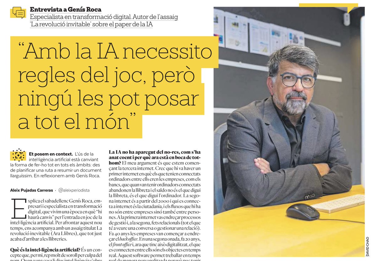 genisroca's tweet photo. En @aleixpujadas m'entrevista al @DiariDeSabadell:

https://t.co/IsjYPViAfa https://t.co/73UNJGglxD