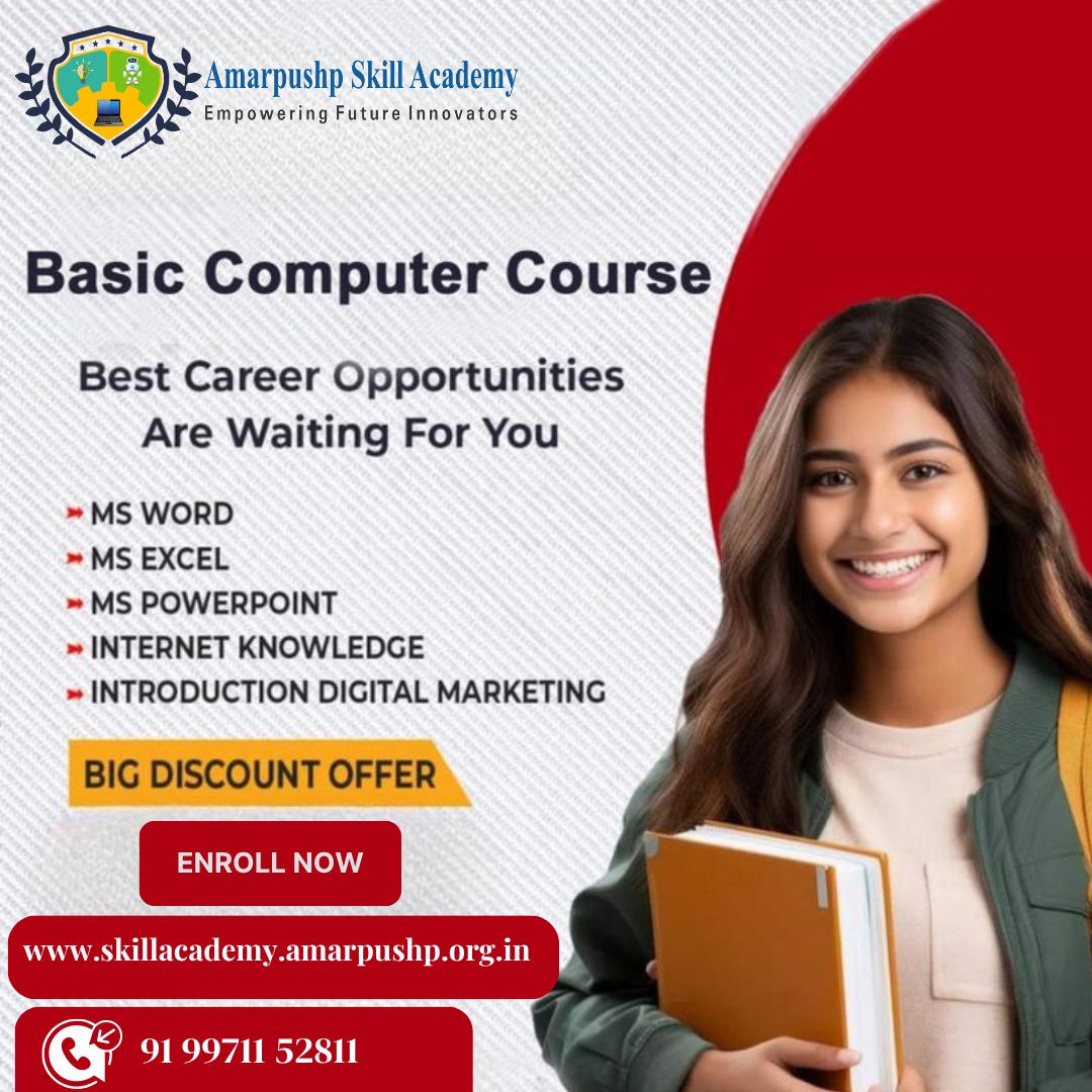 apskillacademy's tweet image. 🚀 Empower Your Future with Digital Skills!
Join Amarpushp Skill Academy and master:
💻 MS Word | MS Excel | MS PowerPoint | Internet | Digital Marketing
🎯 Big Discount Offer — Enroll Now!
#AmarpushpSkillAcademy #SkillDevelopment #ComputerCourse #DigitalSkills #LearnAndGrow