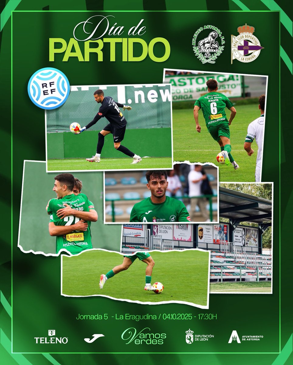 ⚔️| ⒹⒾⒶ ⒹⒺ ⓅⒶⓇⓉⒾⒹⓄ
🏆 𝙹𝙾𝚁𝙽𝙰𝙳𝙰 𝟻
🆚 Deportivo Fabril 
⌚️17:30 Horas
🏟 La Eragudina