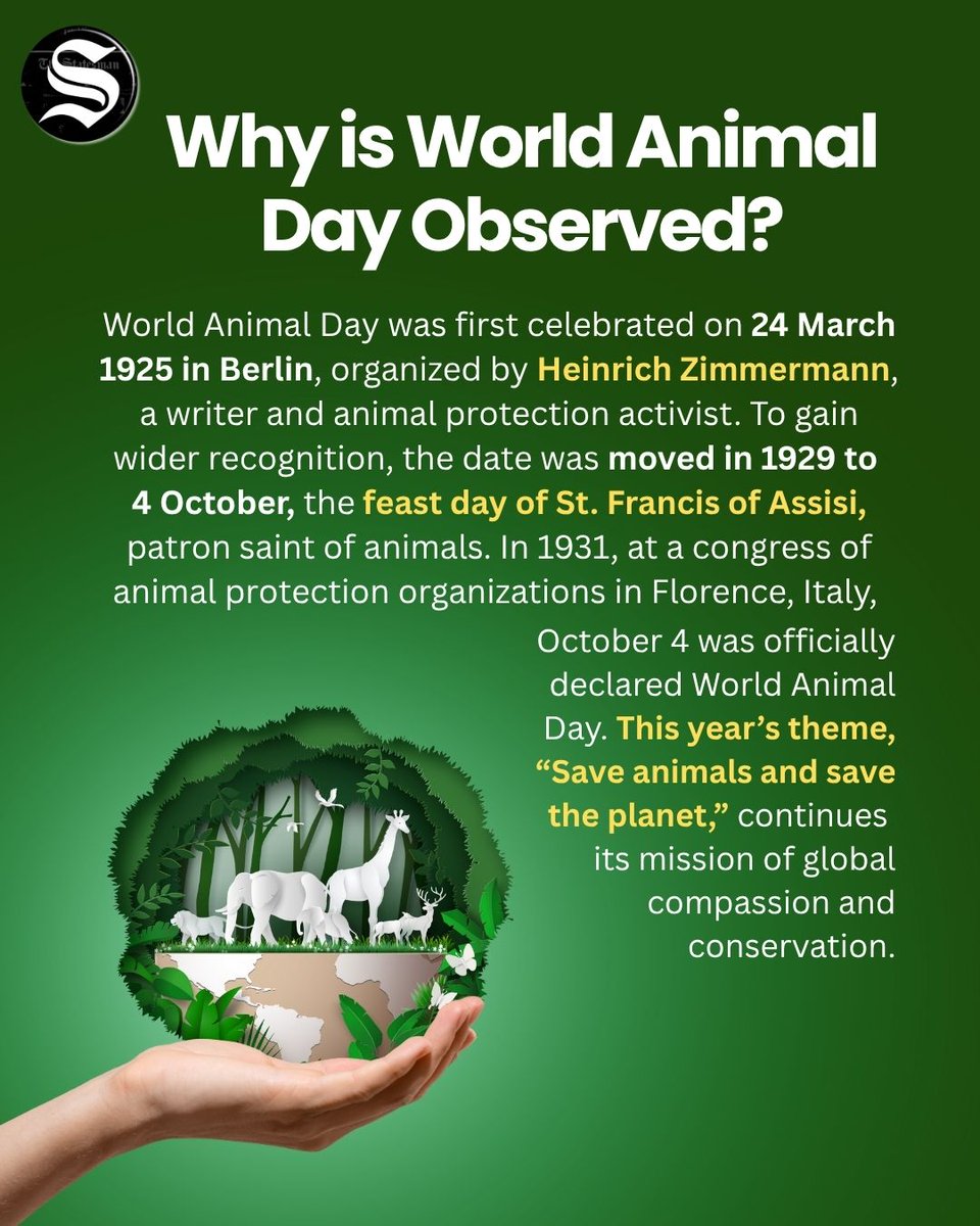 TheStatesmanLtd's tweet photo. #WorldAnimalDay #JaneGoodall #Conservation #AnimalWelfare #SaveAnimalsSaveThePlanet #TheStatesman
(2/3) https://t.co/5tCFF3P5lT