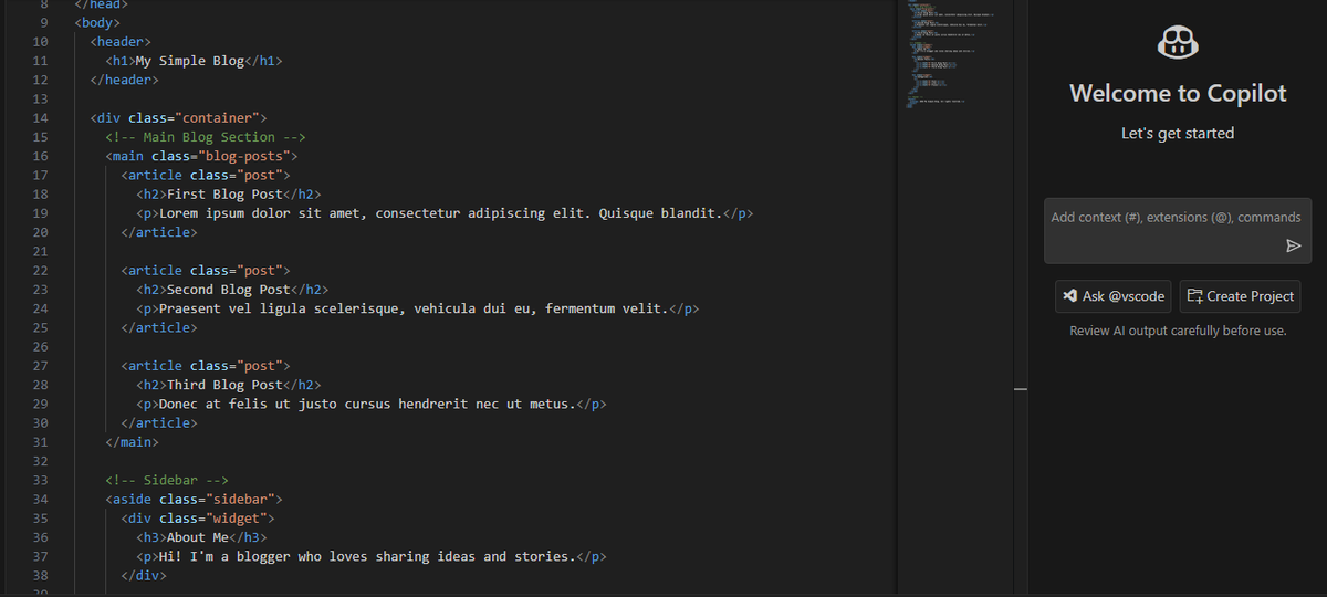 Xetron01's tweet image. Top of the Morning Legends
Day 22:/30:
#30DaysofCodeChallenge
I built a simple blog layout, I added a main blog section with multiple posts, a sidebar, and a footer.
I just made it simple and basic, no much styling
#CSS
